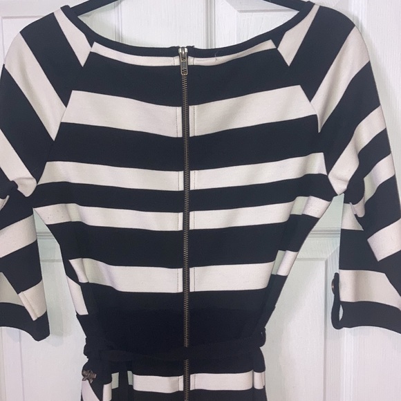 Belted Striped Cocktail Dress - Picture 3 of 3